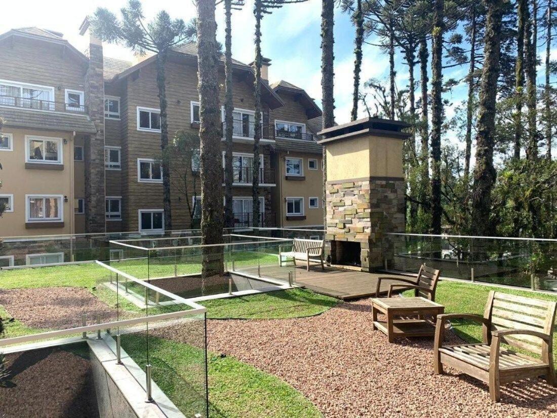 103/3 Apto Com Piscina Aquecida Gramado Buitenkant foto